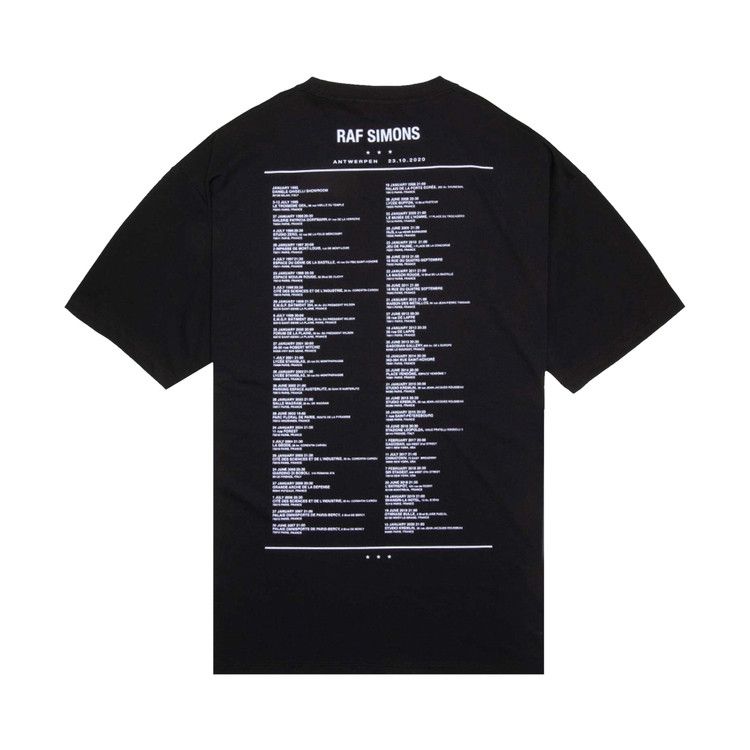 Buy Raf Simons Big Fit Teenage Dreams Tour T-Shirt 'Black' - 211