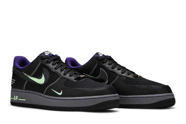 Nike air force 1 low fashion swoosh pack black