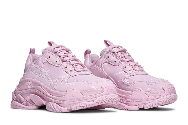 Balenciaga Wmns Triple S Sneaker 'Allover Logo - Pink'