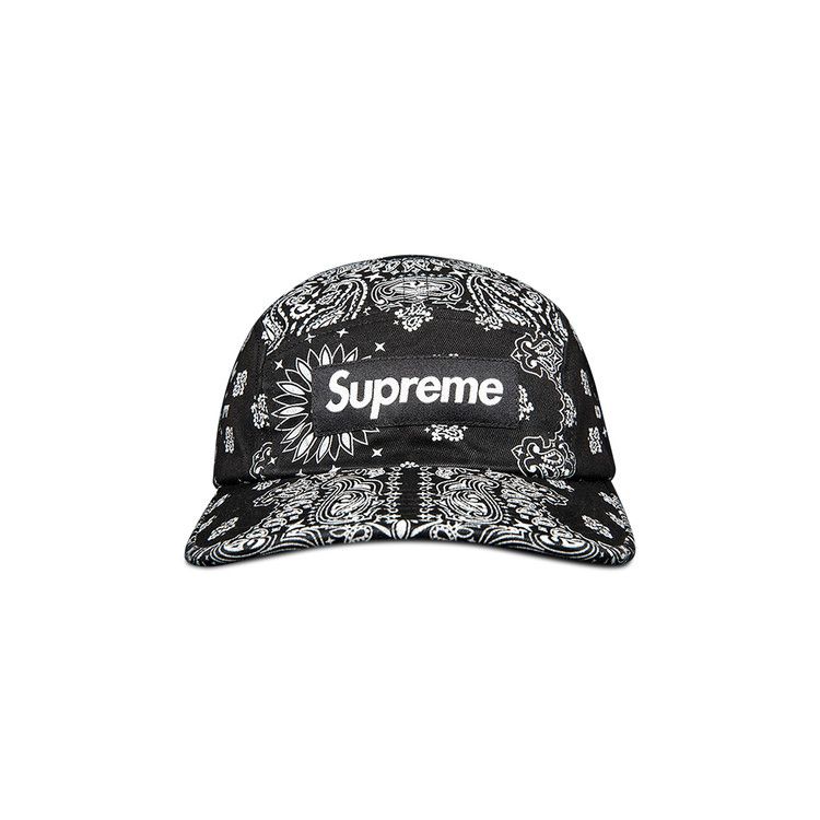 Buy Supreme Bandana Camp Cap 'Black' - SS21H41 BLACK | GOAT
