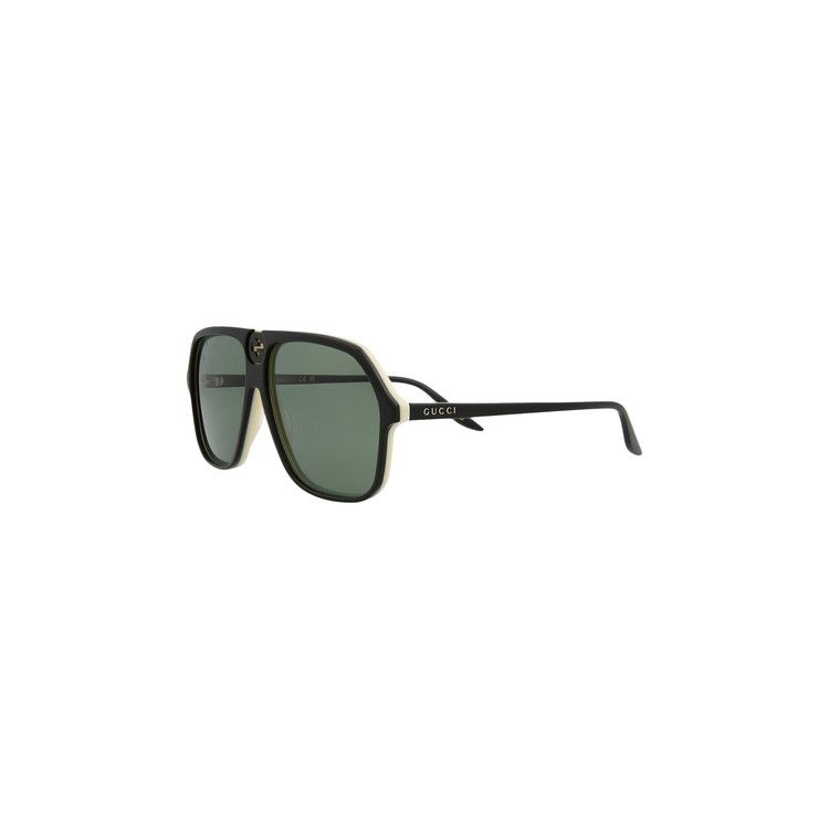 Gucci Aviator Sunglasses Black/Green