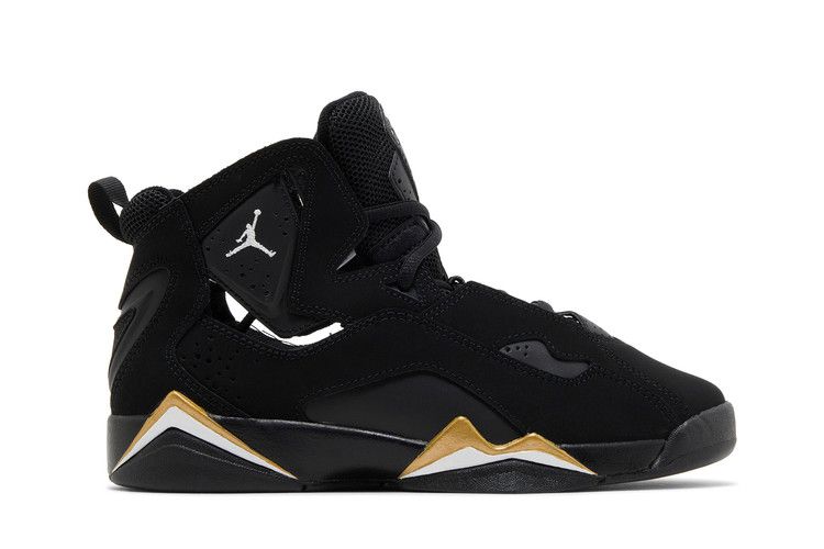 Jordan True Flight Black Metallic Gold White (GS)