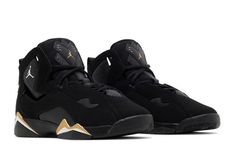 Jordan True Flight Gs Black Metallic Gold 2023