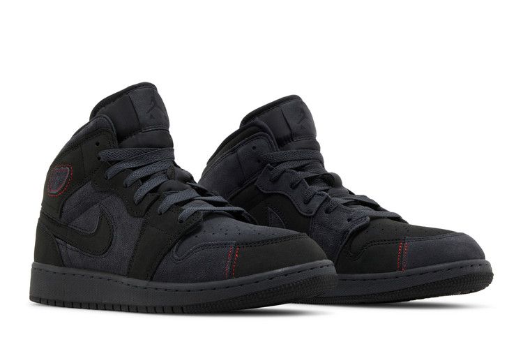 Air Jordan 1 Mid SE Craft Gs Dark Smoke Red