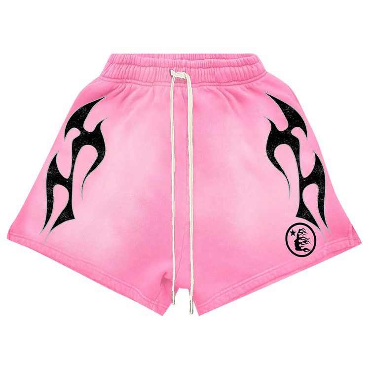 Buy Hellstar Flame Shorts 'Pink/Black' - 9357 1FW230202FS
