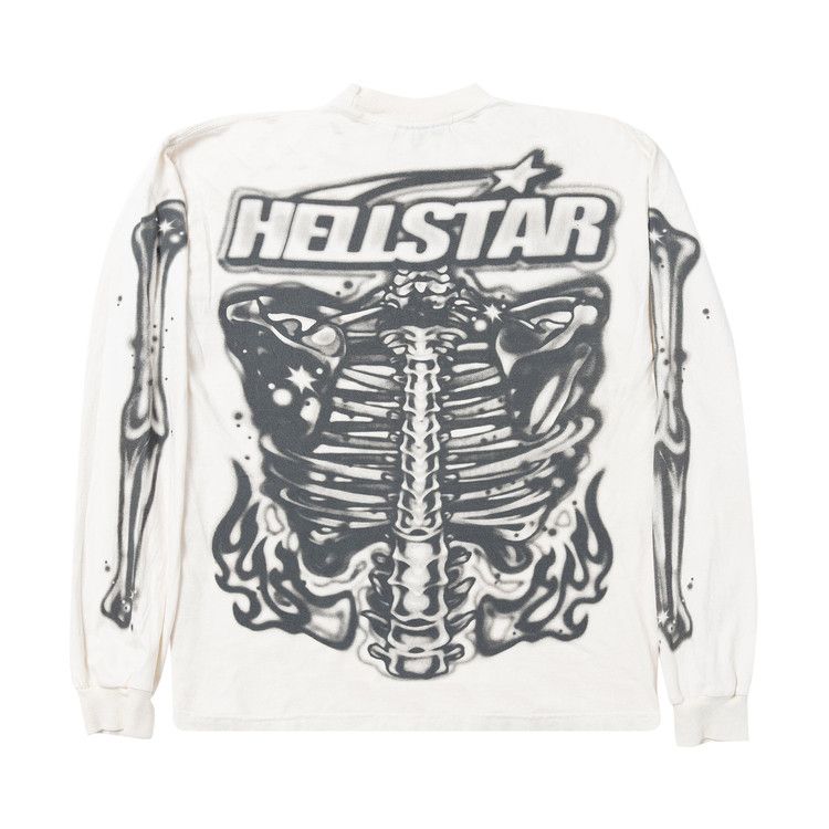 Buy Hellstar Airbrush Bones Long-Sleeve 'White' - 9357