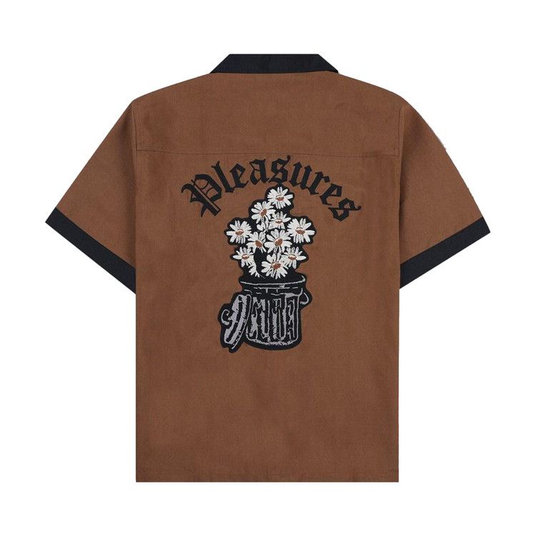 Pleasures Daisy Bowling Button Down 'brown'