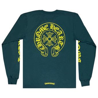 Buy Chrome Hearts Horseshoe Long-Sleeve 'Green/Yellow' - 1383