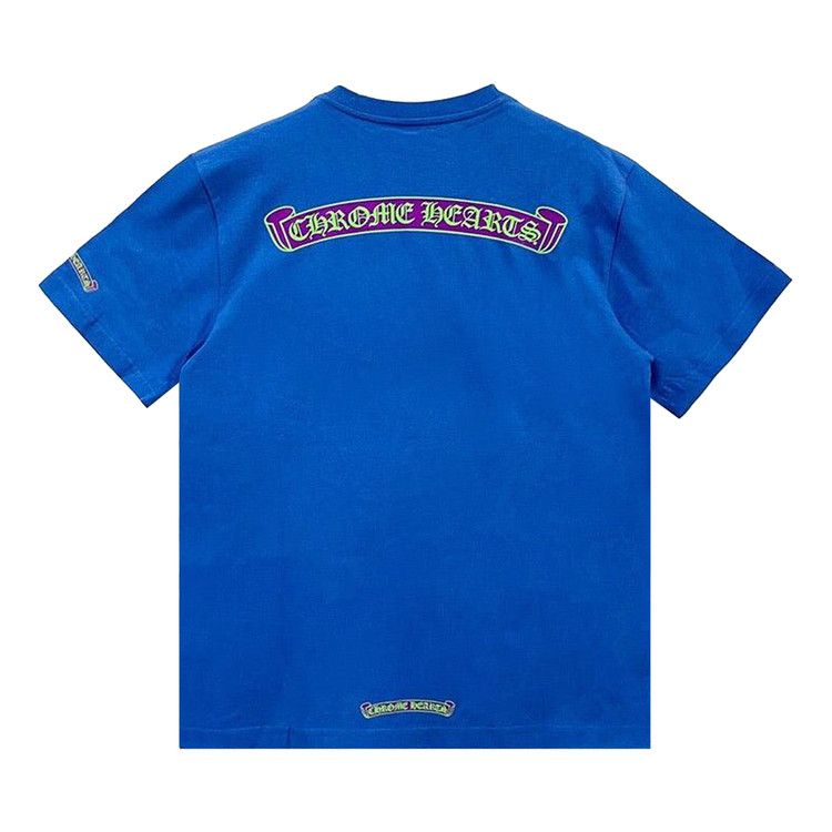 Buy Chrome Hearts Scroll Label Pocket T-Shirt 'Blue/Purple' - 1383