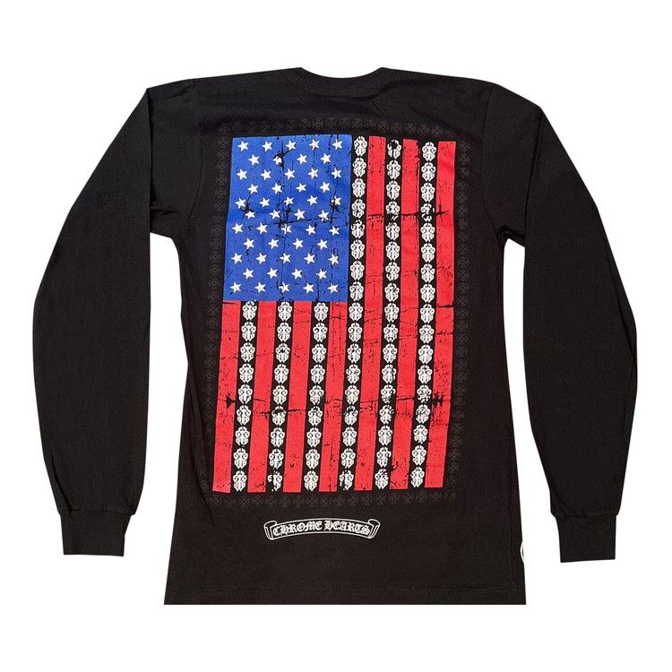 超美品CHROME HEARTS アメリカ国旗タンクトップ Buy Chrome Hearts American Flag Tank Top 'Black' - 1383