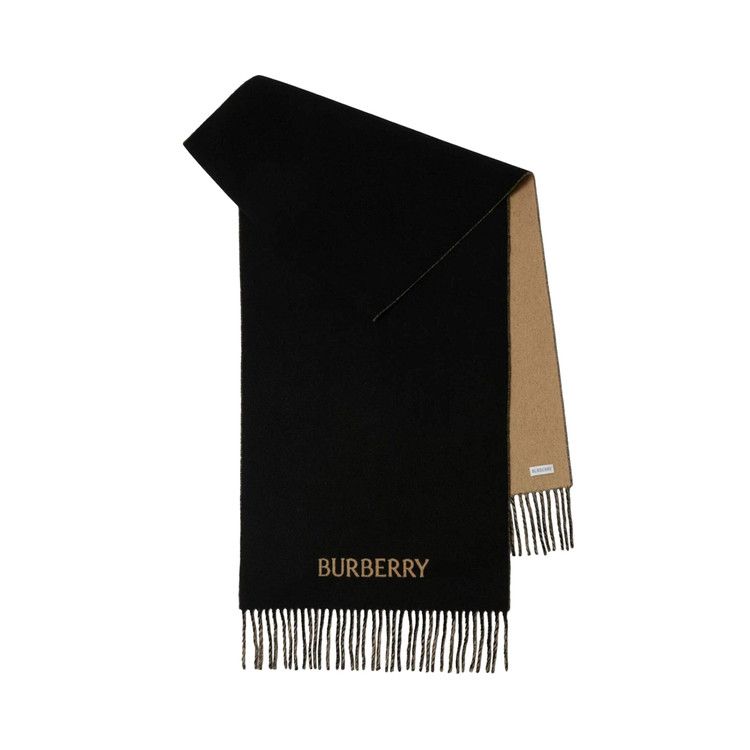 Burberry Cashmere Reversible Scarf Camel/Black
