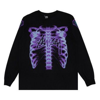 Buy Stussy Rib Cage 3M Long-Sleeve Tee 'Black' - 1994948 BLAC | GOAT