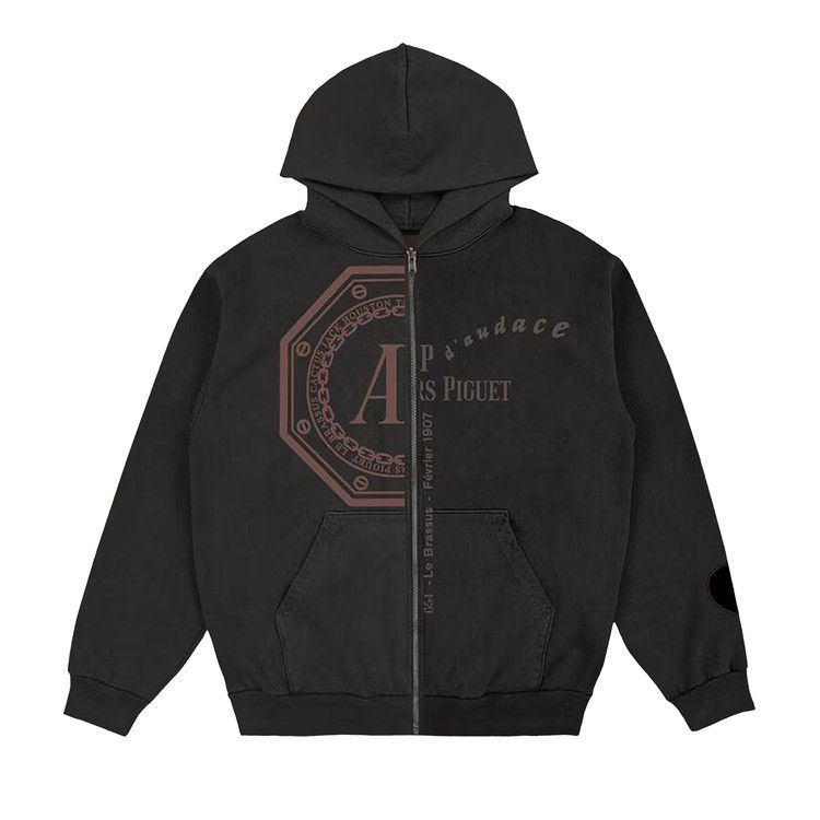 Cactus Jack By Travis Scott X Audemars Piguet Split Logo Zip-Up Hoodie 'black'