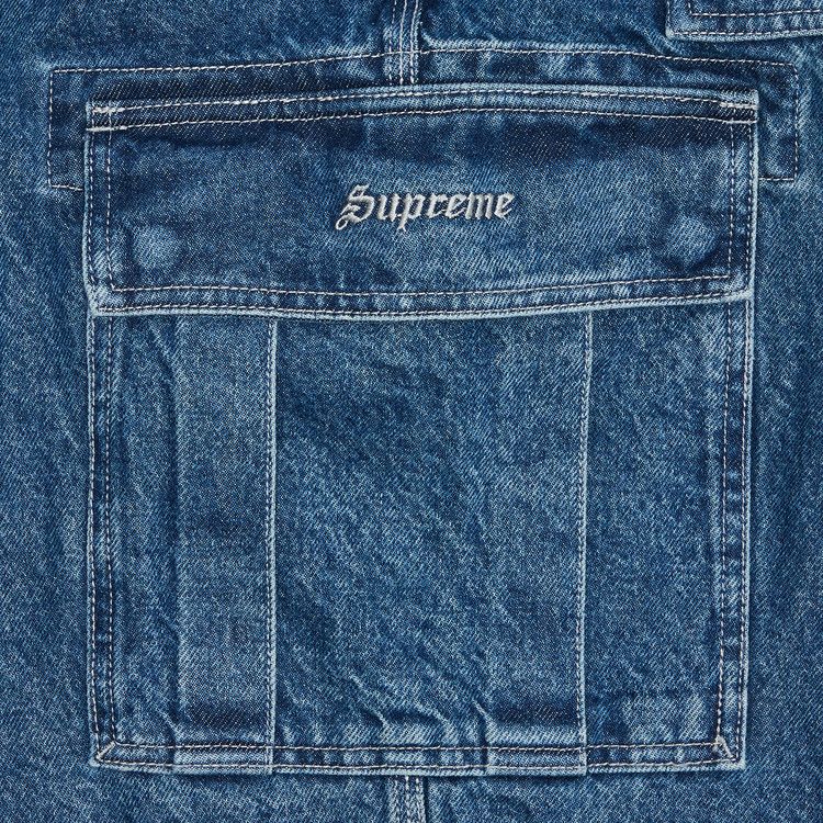 Buy Supreme Cargo Denim Overalls 'Washed Blue' - FW22P64 WASHED