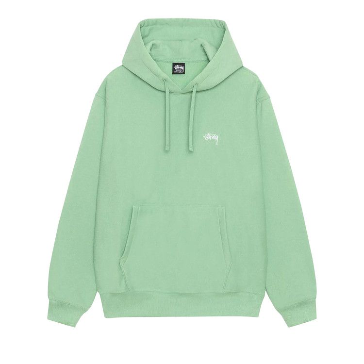 Stussy Stock Logo Hoodie 'zephyr Green'