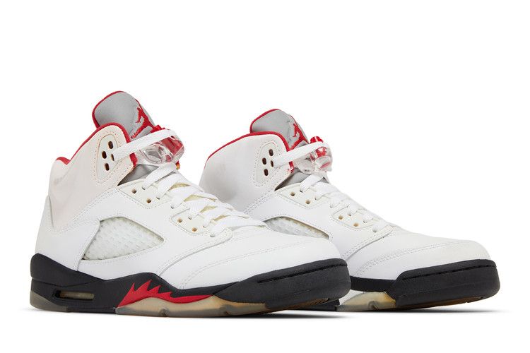 Air Jordan 5 RETRO Gs White Fire Red 2013