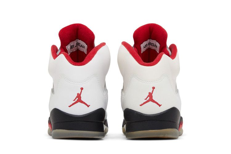 Air Jordan 5 RETRO Gs White Fire Red 2013