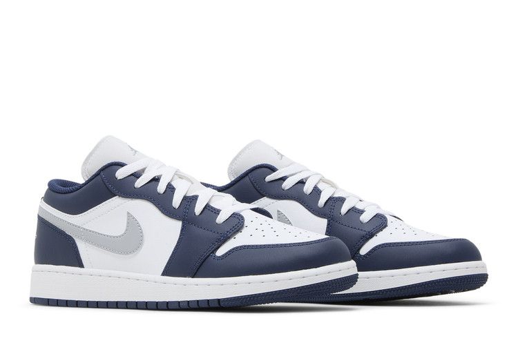 Air Jordan 1 Low Gs Midnight Navy Wolf Grey