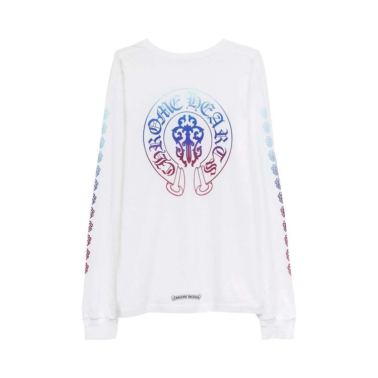 【Chrome Hearts】Floral Sleeve Gradient L/S T-shirt★長袖Ｔ Chrome Hearts Floral Sleeve Gradient L/S T-shirt Black Men's