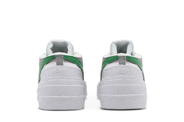 nike blazer low sacai medium grey classic green