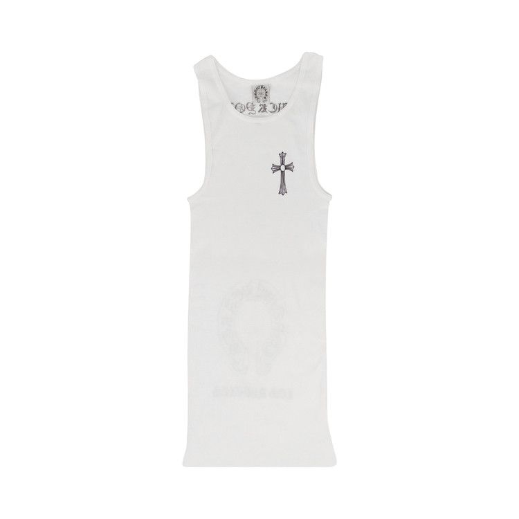 Buy Chrome Hearts Ribbed Horseshoe Logo F*** You Tank Top 'White