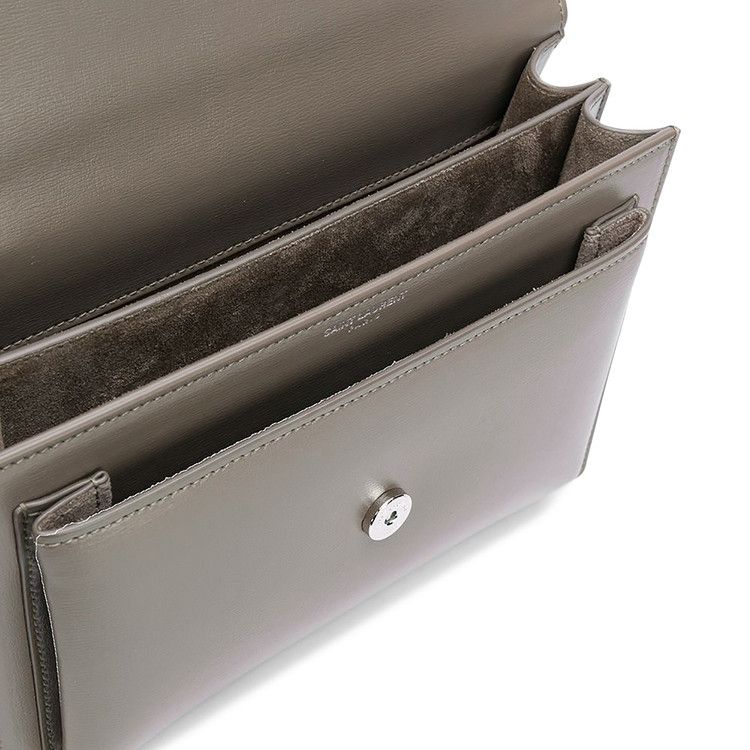 Saint Laurent Sunset Shoulder Bag Warm Taupe