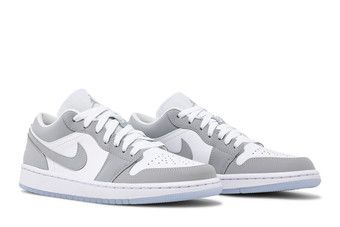 Nike Air Jordan 1 Low ホワイト/グレー28cm エア ジョーダン 1 NIKE WMNS AIR JORDAN LOW white/wolf grey