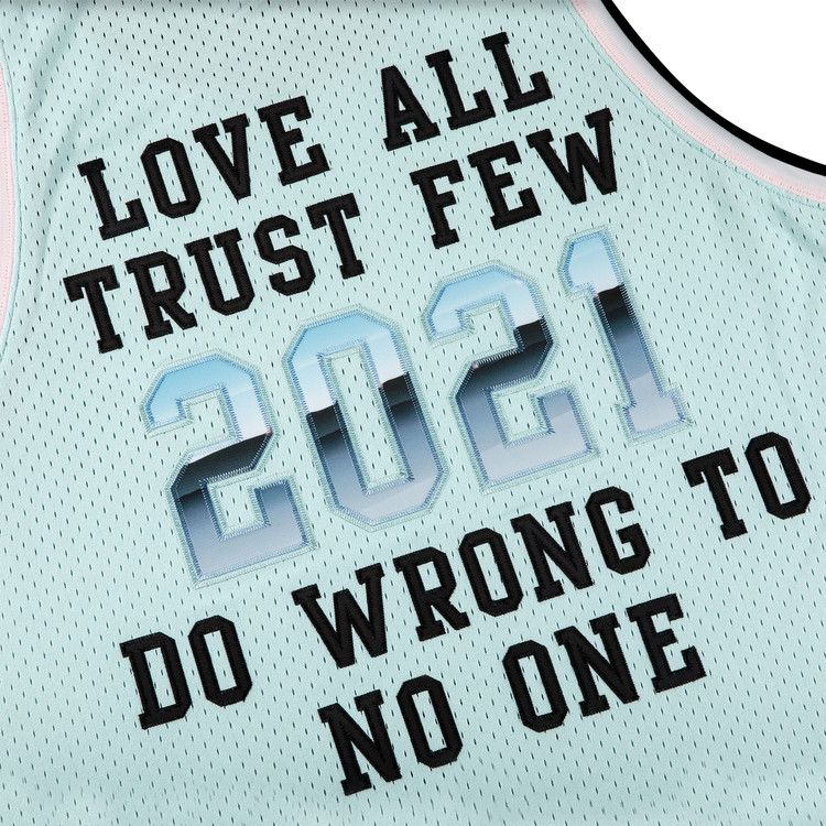 Supreme X Mitchell And Ness Basketball Jersey Light Blue