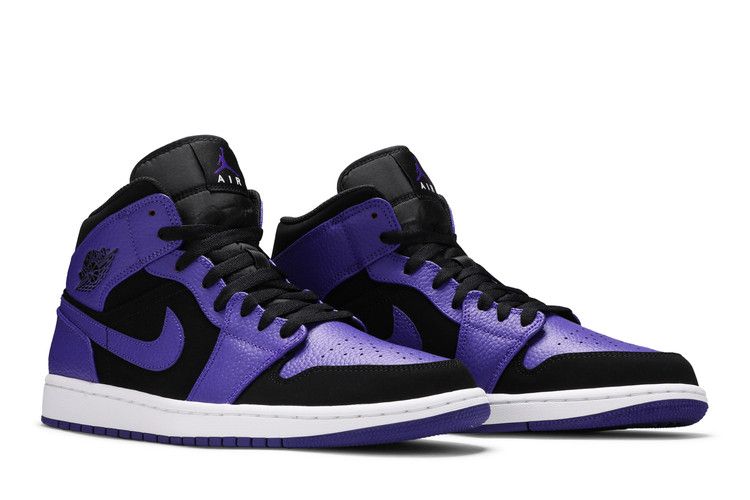 Air Jordan 1 Mid Purple Black Womens