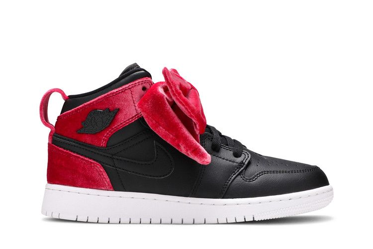 Jordan 1 Mid Bow Black Noble Red (GS)