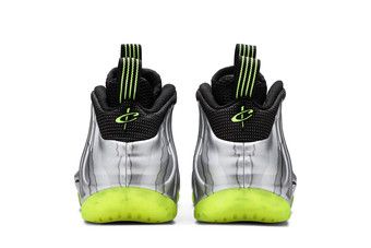 シューズ(男性用) NIKE AIR FOAMPOSITE ONE PRM SILVER VOLT Nike Air Foamposite One Premium (Metallic Silver/Volt