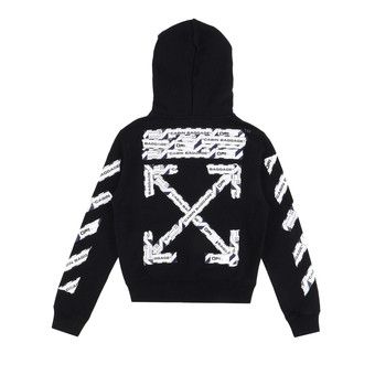 Buy Off-White Baggage Tape Arrows Zip Hoodie 'Black