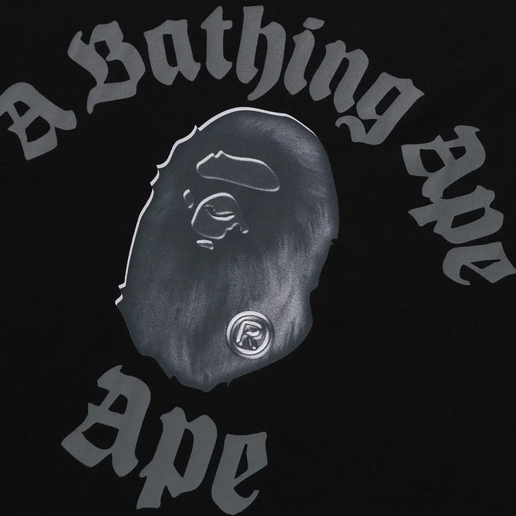 Bape Gothic College Relaxed Fit T-Shirt Black