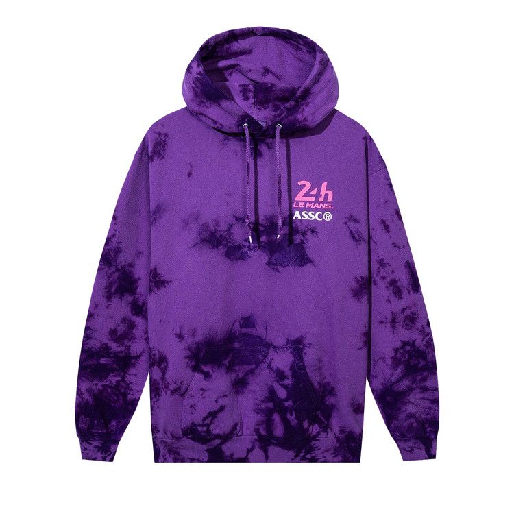 Buy Anti Social Social Club Chequered Flag Tie Dye Hoodie Purple ASSC24LEMANSHD040 GOAT