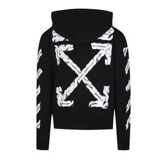 Buy Off-White Airport Tape Slim Hoodie 'Black/White