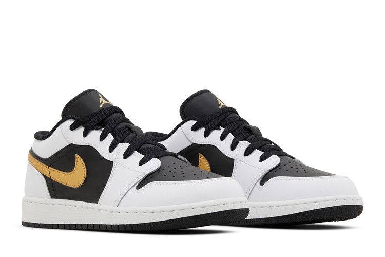 Air Jordan 1 Low Gs Gold Swoosh