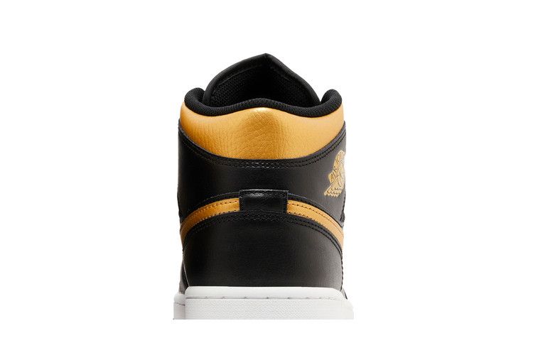 Air Jordan 1 Mid Black Metallic Gold