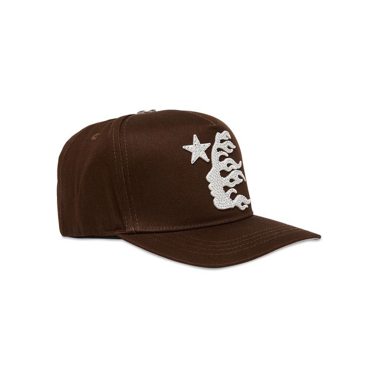Buy Hellstar OG Logo Snapback Hat With Rhinestones 'Brown