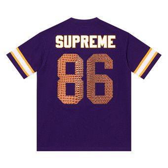 Buy Supreme Faux Croc Football Jersey 'Purple' - SS22KN26 PURPLE | GOAT