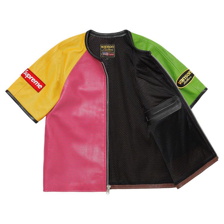 Buy Supreme x Vanson Leathers Short-Sleeve Racing Jacket Buy Supreme x Vanson Leathers Short-Sleeve Racing Jacket