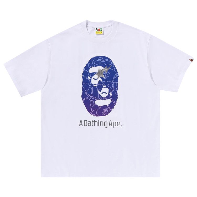 Bape Line Camo Ape Head Relaxed Fit Tee 'white'