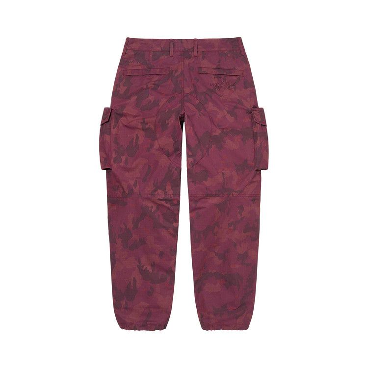 Supreme X Stone Island Reactive Ice Camo Ripstop Cargo Pant Red