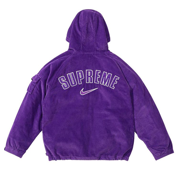 Supreme X Nike Arc Corduroy Hooded Jacket Purple Price in India