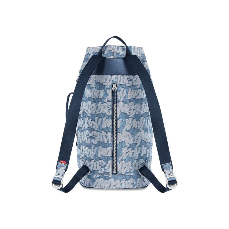 Buy Supreme Fat Tip Jacquard Denim Backpack 'Blue' - SS22B13 BLUE | GOAT