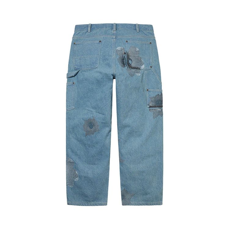 Buy Supreme x Nate Lowman Double Knee Painter Pant 'Denim