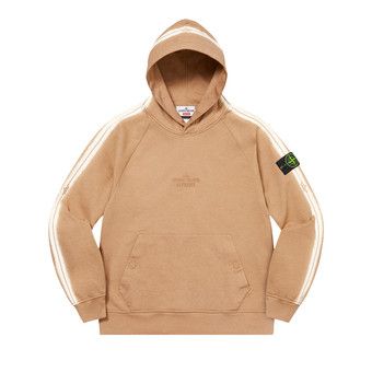 Buy Supreme x Stone Island Stripe Hooded Sweatshirt 'Tan