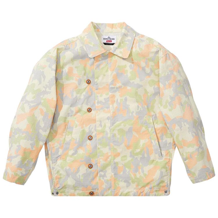 Buy Supreme x Stone Island Reactive Ice Camo Ripstop Jacket 'Tan