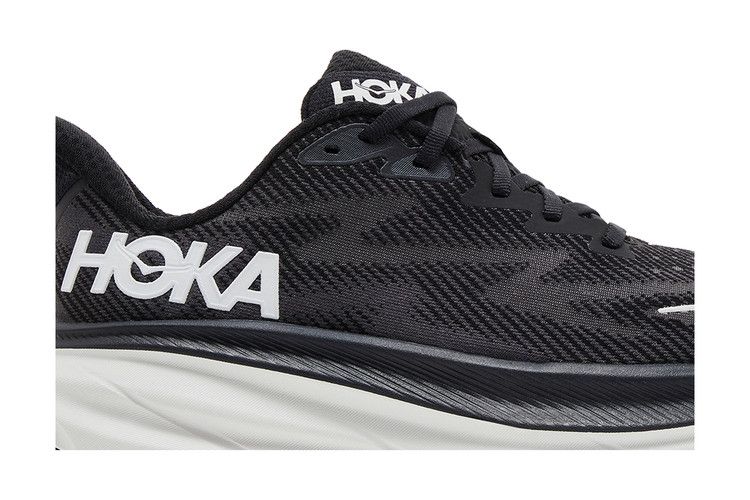 Hoka One One Clifton 9 Black White (Women's) — foto 3