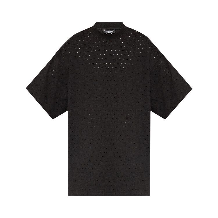 Balenciaga Perforated T-Shirt Black