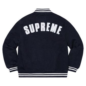 Buy Supreme x New Era x MLB Varsity Jacket 'Navy' - SS20J15 NAVY